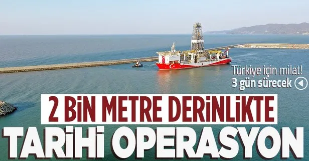 Denizin 2 bin metre dibinde doğalgaz operasyonu! Türkiye için milat niteliğinde