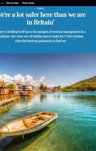 İngiliz The Times'tan Türkiye'ye övgü dolu sözler: Güvenli tatilin tek adresi Türkiye