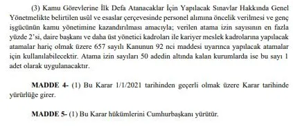 Flaş karar! Memur olmak isteyenler dikkat! 2021 yılında hangi kadrolara memur ataması yapılacak? Hangi kadroya kaç kişi atanacak?-6