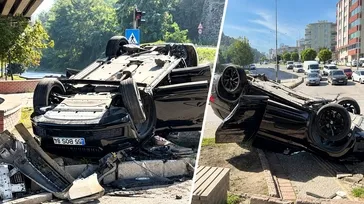 Van'dan Samsun'a gidip 2 milyon 600 bin liraya otomobil aldı: Bir saat sonra takla attı