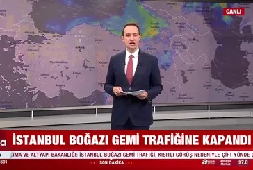 İstanbul Boğazı’nda gemi trafiğine sis engeli