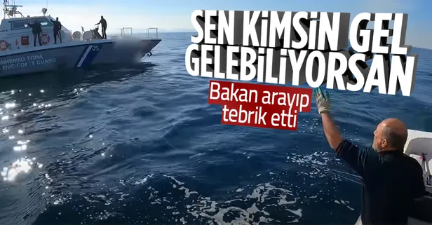 Yunan botunu geri püskürtmüştü! Bakan Çavuşoğlu'ndan balıkçı İlker Özdemir'e teşekkür