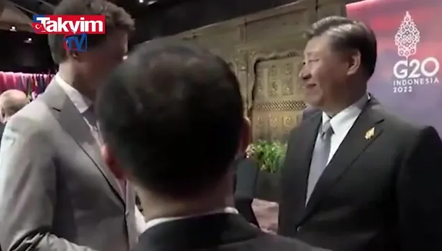 Çin Devlet Başkanı Şi Cinping Kanada Başbakanı Justin Trudeau'yu azarladı! İşte o anlar