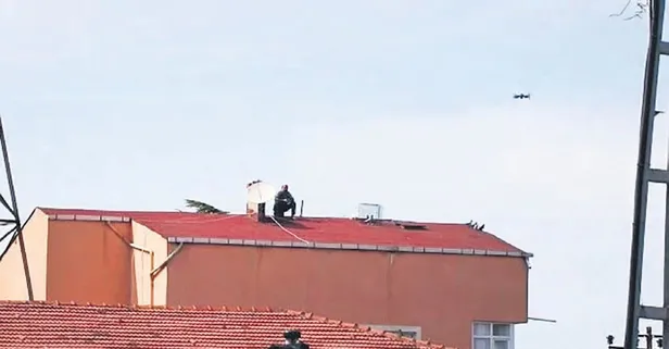 Sokağa çıkma yasağını çatıya çıktı, polis drone ile baskın yaptı