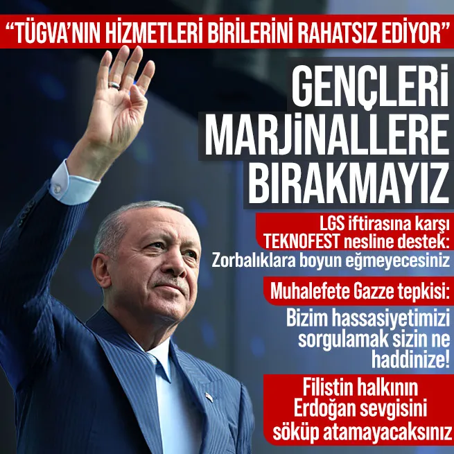 Başkan Erdoğandan TÜGVA Yaz Okulları Finali Programında önemli açıklamalar! Gençlerimizi marjinallerin insafına terk etmeyeceğiz