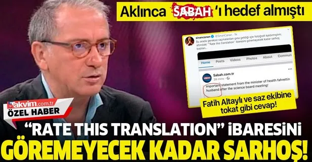 Aklınca Sabah’ı hedef almıştı... Fatih Altaylı ve saz ekibine tokat gibi cevap!