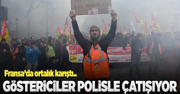 Fransa’da sokak karıştı! Göstericiler polisle çatışıyor