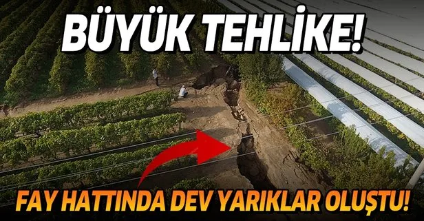 Manisa’da korkunç görüntü! Fay hattında dev yarıklar oluştu...