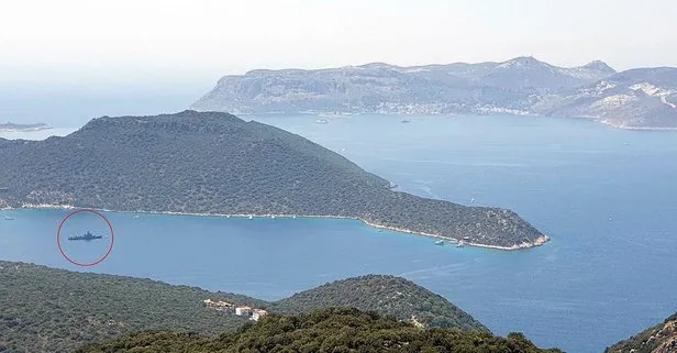 Son dakika haberi: Türk Deniz Kuvvetleri’ne ait fırkateyn yeniden Kaş’ta