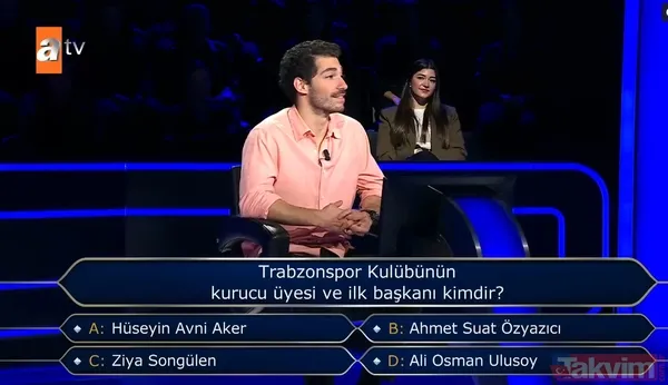 Milyoner'de geceye damga vuran 300 bin TL'lik Trabzonspor sorusu - 10