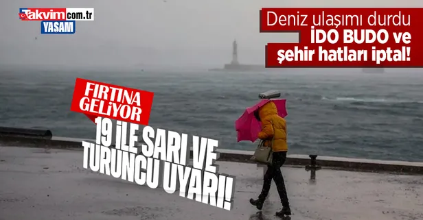 HAVA DURUMU | 19 il için sarı ve turuncu kodlu fırtına uyarısı! | 18 Ocak Cumartesi 2023 hava durumu