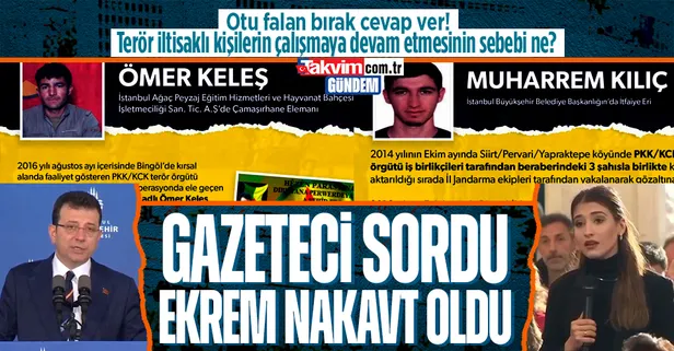CHP'li İBB Başkanı Ekrem İmamoğlu belediyede işe alınan teröristleri savundu! Gazetecinin o sorularını yanıtlayamaması gündem oldu