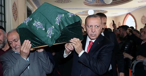 Başkan Erdoğan, eski Kağıthane Belediye Başkanı Fazlı Kılıç’ın annesinin cenazesine katıldı