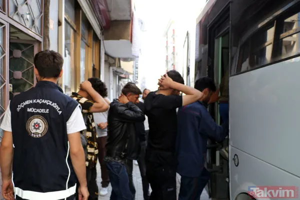 Van'da apartmanda 1'i çocuk 16 kaçak göçmen yakalandı - 1