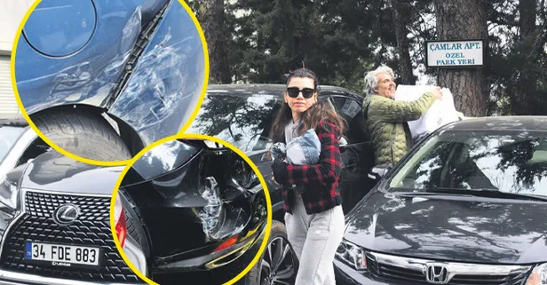 Ünlü oyuncu Gökçe Bahadır kaza yaptı! Kameraları görünce şoke oldu: Bu halde görüntü vermek...