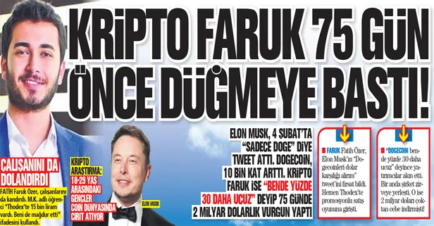 Elon Musk'ın "Dogecoin" açıklaması ile dolandırdı! Thodex'in sahibi Kripto Faruk 2 milyar dolarlık vurgunu böyle yaptı