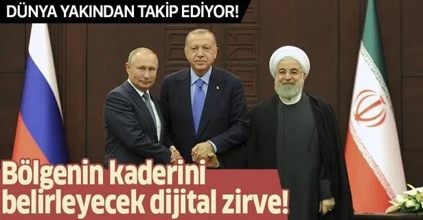 Astana zirvesi bugün Başkan Erdoğan, Rusya Devlet Başkanı Putin ve İran Cumhurbaşkanı Ruhani arasında dijital olarak yapılacak