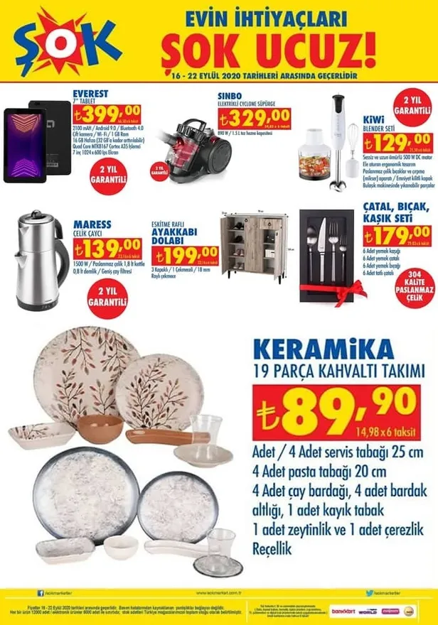 16-22 Eylül ŞOK aktüel ürün kataloğunda neler var? ŞOK aktüel ürün kataloğu yayınlandı!-2