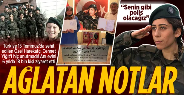 15 Temmuz'da şehit edilen Özel Harekâtçı Cennet Yiğit'in anı evini 6 yılda 18 bin kişi ziyaret etti!