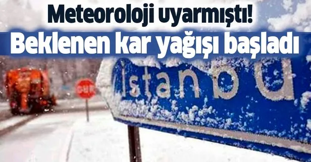 Hava durumu | İstanbul’da beklenen kar yağışı başladı!