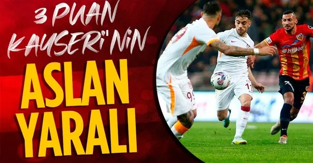 Aslan, Kayseri’de yaralı! Kayserispor 2-1 Galatasaray MAÇ SONUCU ÖZET