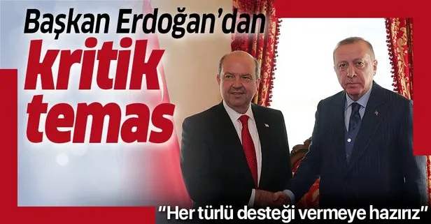 Son dakika: Başkan Erdoğan, KKTC Başbakanı Ersin Tatar ile görüştü