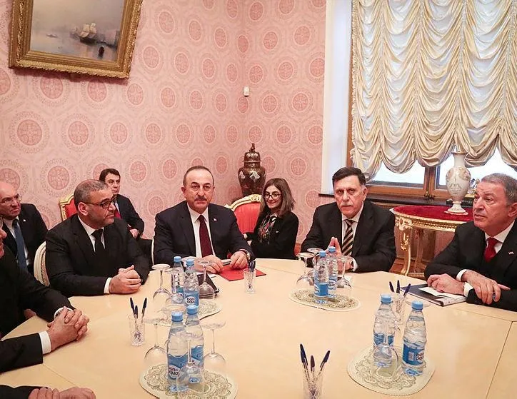 Türk heyeti, Fayez Mustafa El Sarrac ile görüştü