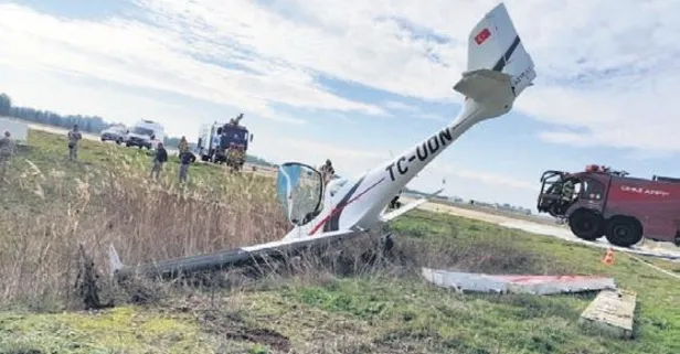 Faciaya kıl payı: Bursa’da eğitim uçağı düştü