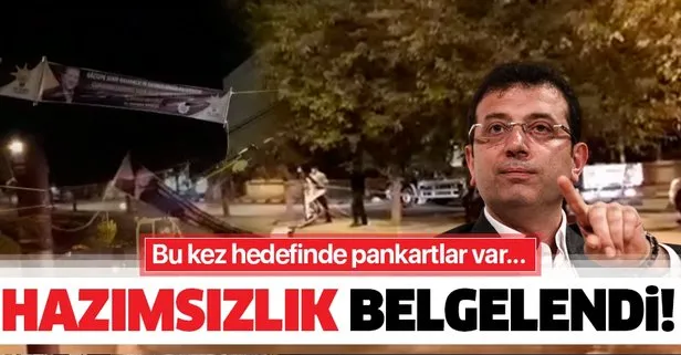 CHP’li İBB zabıtası şimdi de Göztepe Prof. Dr. Süleyman Yalçın Şehir Hastanesi için açılan teşekkür pankartlarını kesti!