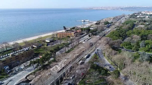 Halkalı-Sirkeci arası banliyö tren hattındaki çalışmalar havadan görüntülendi-5