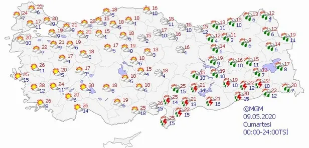 Son dakika: Meteoroloji'den 3 il için sağanak yağış uyarısı | 8 Mayıs hava durumu raporu-6