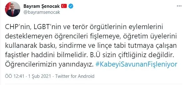 Boğaziçi Üniversitesi'nde Kabe-i Muazzama’ya yapılan saygısızlığa tepki gösteren öğrencilerin fişlendiği ortaya çıktı!-6