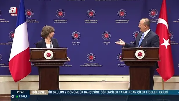 Dışişleri Bakanı Mevlüt Çavuşoğlu ve Fransız mevkidaşı Colonna'dan ortak açıklama