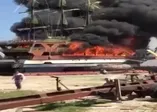 Antalya'nın Manavgat ilçesinde korku dolu anlar! Gezi teknesinde yangın çıktı.