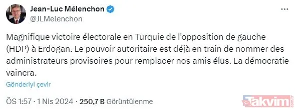 Fransa'ya Türk düşmanı lider: Jean-Luc Mélenchon terör örgütü PKK hayranı çıktı! Takvim.com.tr dosyasını açtı: Tek iyi özelliği Filistin’e destek - 9