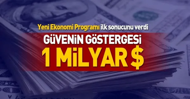 Türkiye’ye güvenin göstergesi: 1 milyar $
