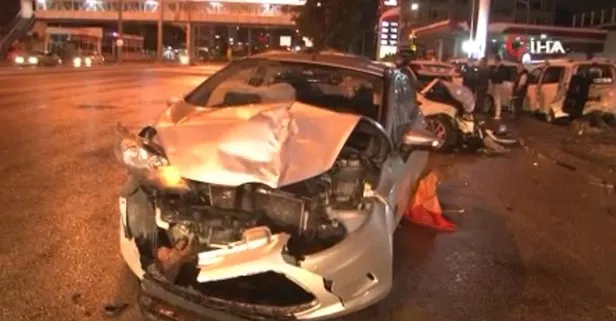 Ankara’da zincirleme trafik kazası! 7 araç birbirini girdi