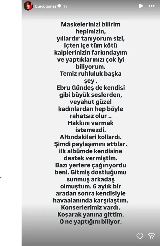 Burcu Güneş'ten Ebru Gündeş'in paylaşımına yanıt - 14