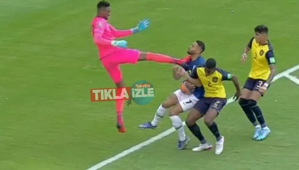 Kaleciden forvete uçan tekme! Ekvador Brezilya maçına damga vuran an! Domínguez'den Matheus Cunha'ya ölümüne hareket