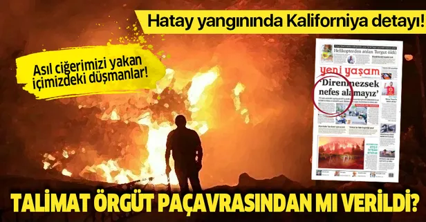 Hatay'daki yangınla ilgili çarpıcı detay! Yangın çıkarma talimatı örgüt paçavrasından mı verildi?