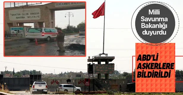MSB açıkladı: ABD'li askerlere bildirildi