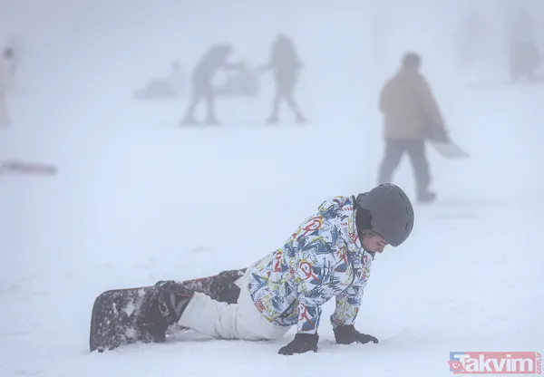 Uludağ'da yoğunluk! Kayak pistleri tıklım tıklım - 6