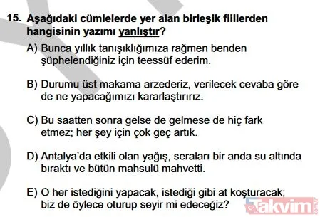 2019 YKS TYT soruları ve cevapları burada! Türkçe, Sosyal Bilimler, Matematik, Fen Bilimleri cevap anahtarı - 17