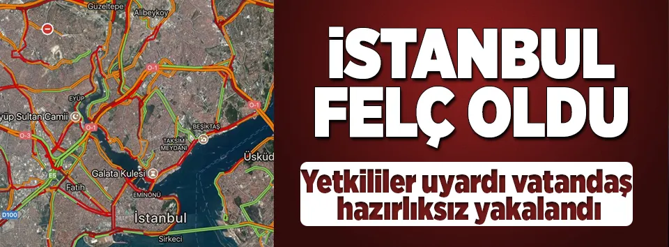 İstanbul'da yağmur yağdı, trafik kitlendi