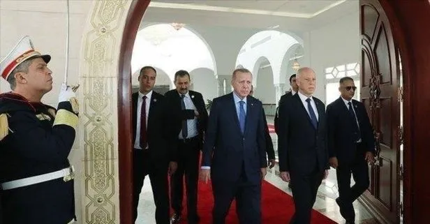 Başan Recep Tayyip Erdoğan, Tunus Cumhurbaşkanı Said ile görüştü
