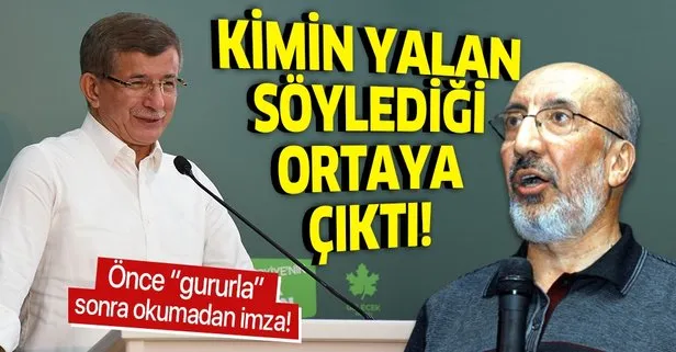 Ahmet Davutoglu Nun Istanbul Sozlesmesi Yalani Ortaya Cikti Okumadan Imzaladim Takvim
