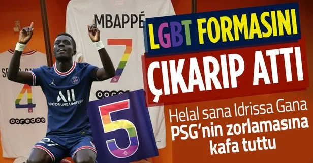 PSG’de LGBT forması krizi! Müslüman futbolcu Idrissa Gana Gueye LGBT formasını çıkarıp attı