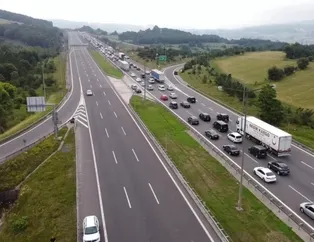 Tatilcilerin dönüş yolunda! Bolu’da trafik yoğunlaştı