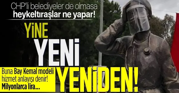 Son dakika: CHP’li İzmir Büyükşehir Belediyesi ve Karşıyaka Belediyesi’nden bir heykel daha!