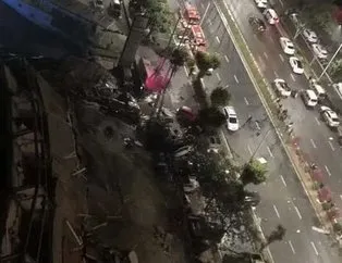 Çin’de otel binası aniden çöktü